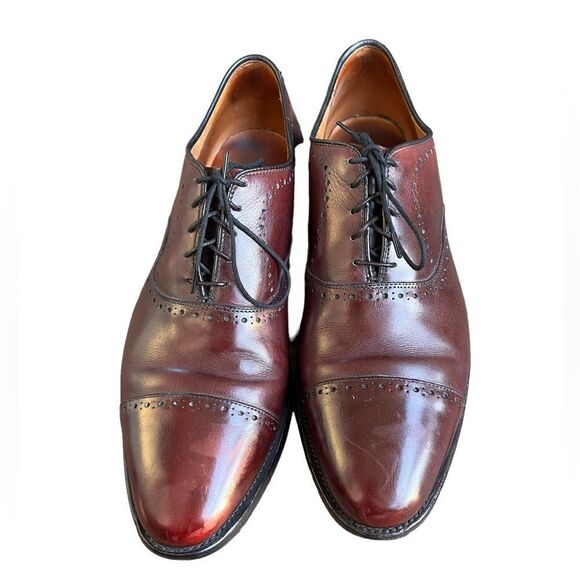 Allen Edmonds Hale Men's Brown Leather Cap Toe Lace Up Dress Shoes  Size 10.5 - Picture 2 of 8